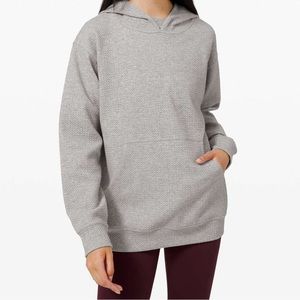 Lululemon All Yours Hoodie Bubble Dot Heathered Core Light Grey, Size 10